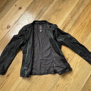 Diesel Black Men's Leather Jacket Medium